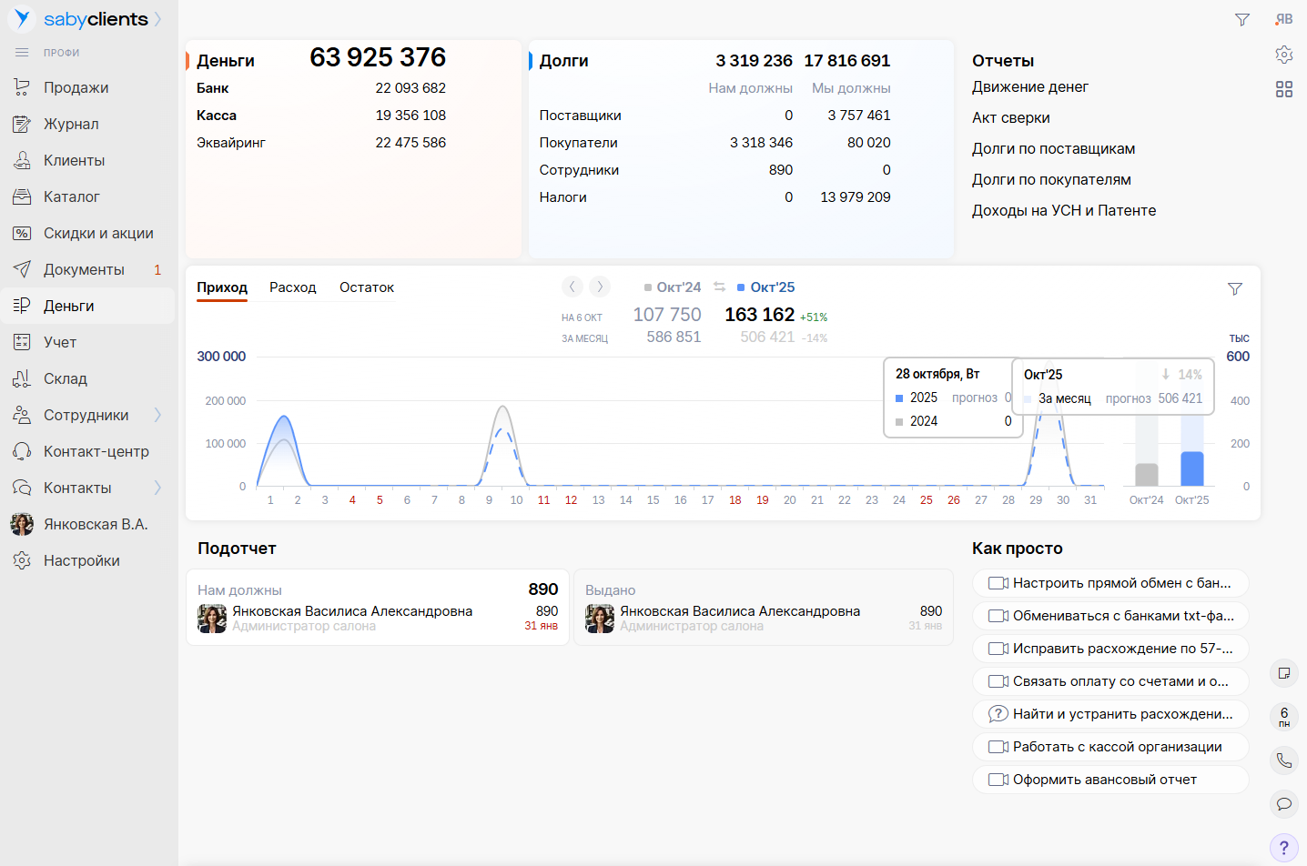 Saby Clients — Для салонов и сферы услуг 