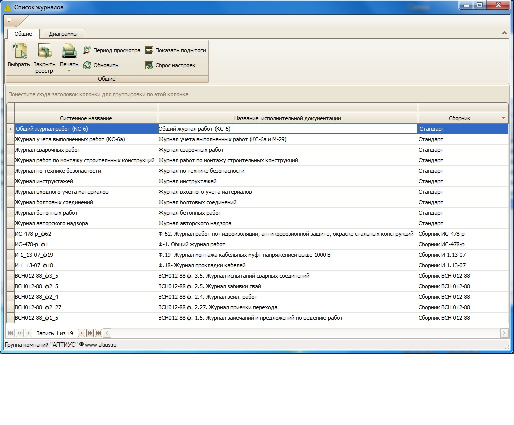 АЛТИУС – Исполнительная документация