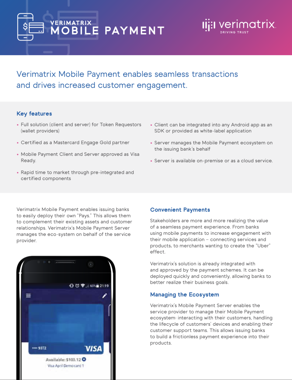 Verimatrix Mobile Payment